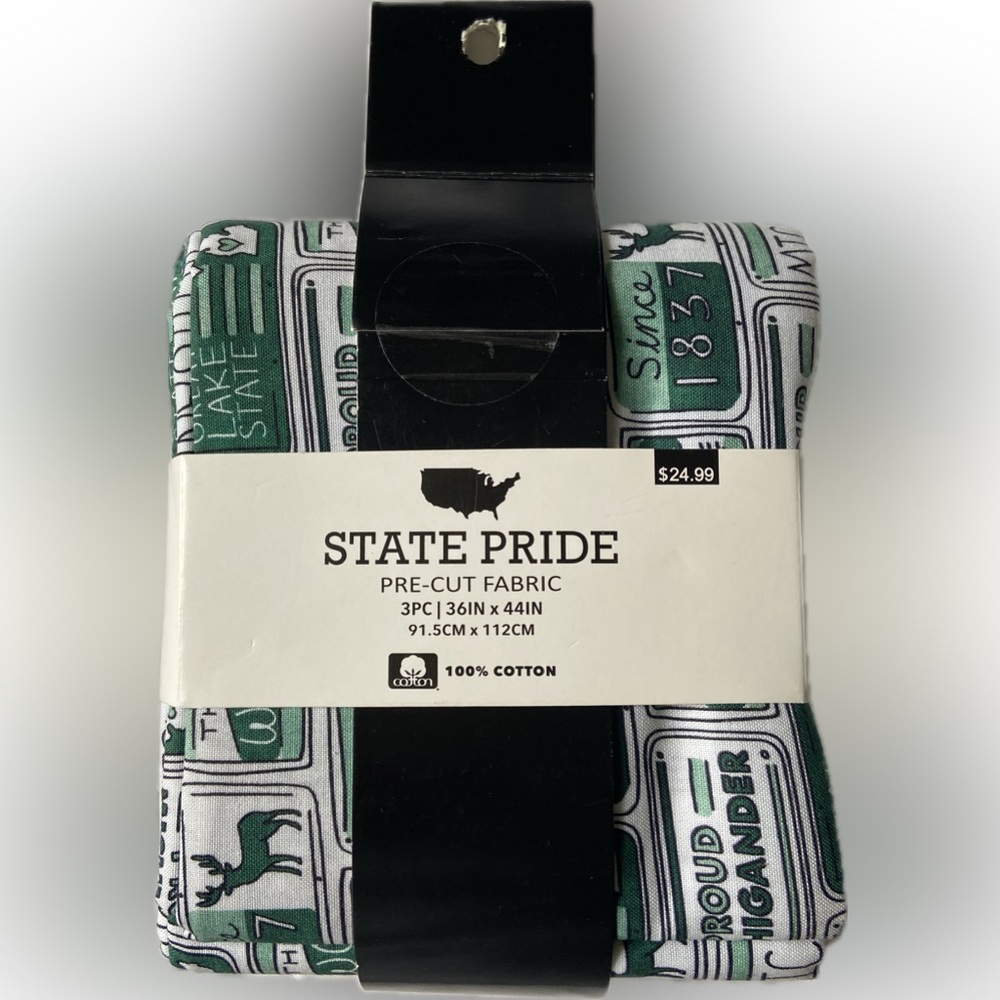 STATE PRIDE MICHIGAN 3 PIECE FABRIC SET